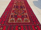 Rare Hand Knotted Vintage Zaidan Balouch Wool Area Rug 5.7 x 2.9 Ft — photo 4