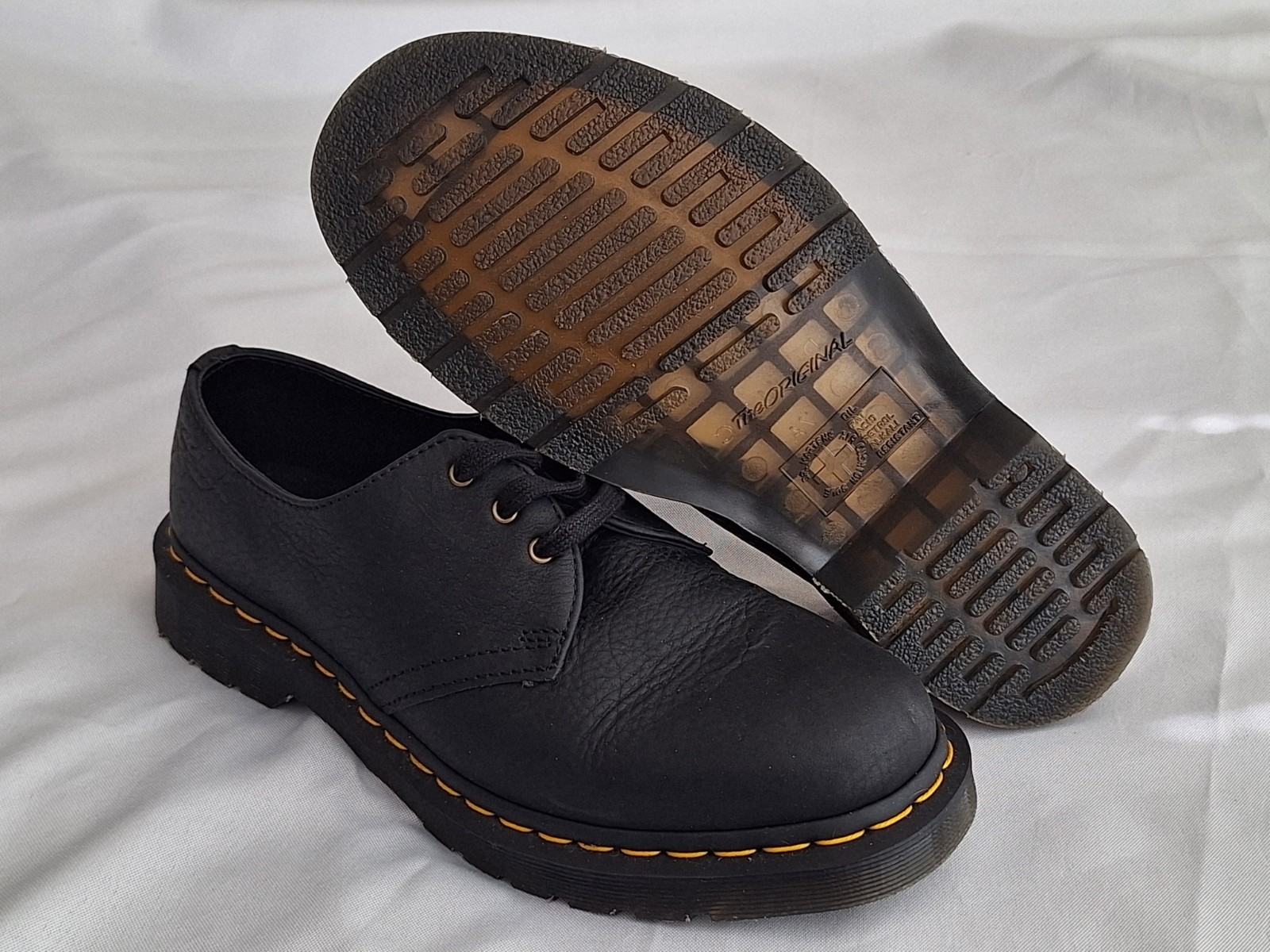Doc Dr. Martens 1461 Oxford Shoes Black Leather Unisex US Men's 8 / Women's 9