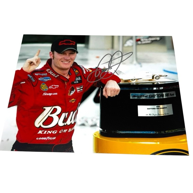 Dale Earnhardt Jr DAYTONA 500 VICTORY NASCAR autographed 8x10 photo