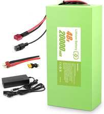 48V 20Ah Lithium Battery Pack with 30A BMS for 100W-2000W Electric Bicycle Motor
