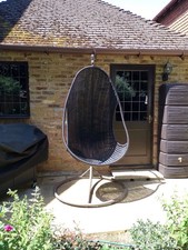 Hanging egg chair with stand, good condition