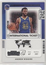 2021-22 Panini Contenders International Ticket Andrew Wiggins #27 0c6