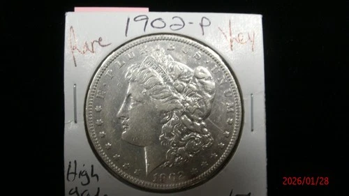 1902-P AU Morgan Silver Dollar #5047