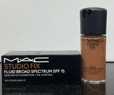 MAC Studio Fix Fluid SPF 15 24HR Matte Foundation+Oil Control NW45 -1oz/30ml-NIB