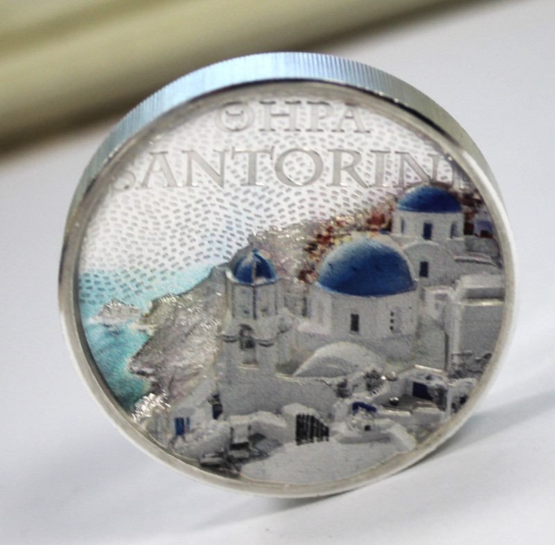 2025 COOK ISLAND OHPA SANTORINI 2 Oz .999 Silver Coin