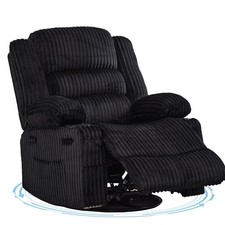 Swivel Rocker Recliner Chair for Adults Manual Nursery Recliner 350 Lb Capacity