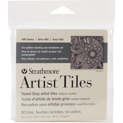 Strathmore Artist Tiles 4X4 30/Pkg Toned Gray