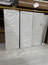 JOB LOT- X3 Size 2040x726mm 44mm Fd30 Smooth 2 Panel Fire Doors