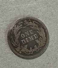 Rare old Silver Dime, 1894 Barber  - Key Date, Philadelphia Mint.