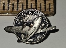 Vintage Boeing Lapel Pin Airplane Four-Engine Propeller Stratoliner Style Silver
