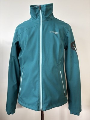 Columbia Titanium Women's Full Zip Jacket Teal Solid Long Sleeve Size XL