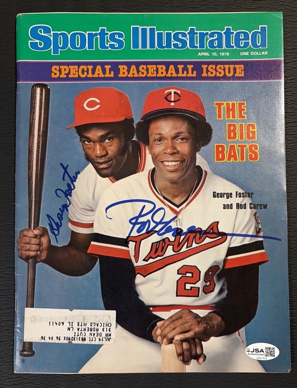 1978 Apr George Foster Rod Carew Signed Sports Illustrated Baseball Magazine JSA