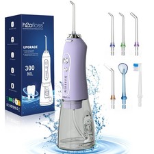 Water Dental Flosser Teeth Pick, Cordless Portable Oral Irrigator 300ML Recha...