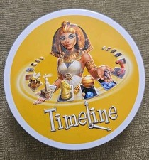 Timeline Classic Card Game by Asmodee 2018 Yellow Round Tin