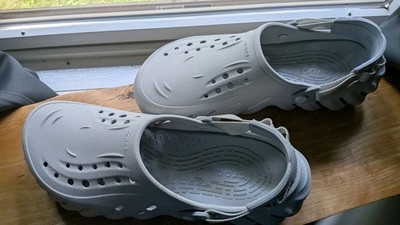 Crocs Echo Clog Bone/Grey 207937-Men's Size 13 Worn Once