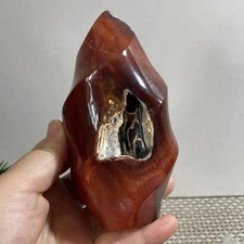530g Natural Red Agate Quartz Crystal Freeform Mineral specimen Healing #635
