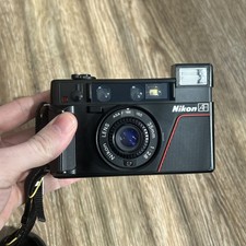 ISO 1000 Nikon L35 AF Pikaichi 35mm Point & Shoot Film Camera Working