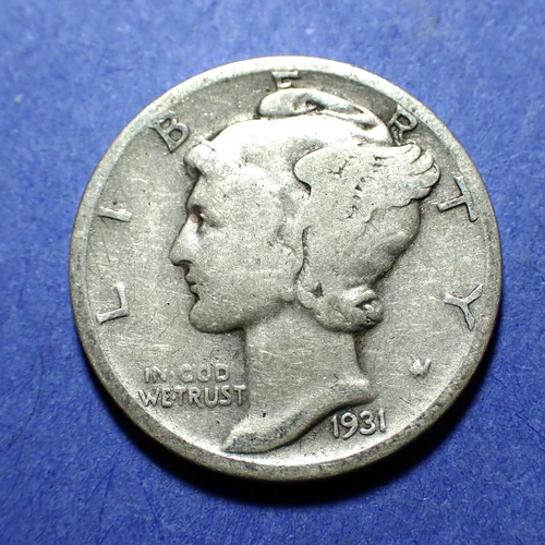 1931-D Mercury Dime  VG