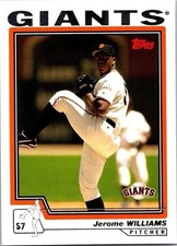 Jerome Williams Topps 580 Giants Pitcher 2004 Baseball Card