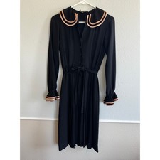 Vintage Albert Nipon Knee Length Black Dress
