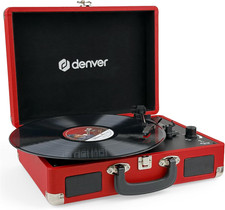 ELECTRONICS Giradischi VPL-120RED Design Valigia. Altoparlanti Integrati, Uscita