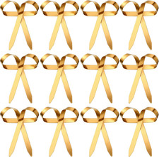 12 Pcs Gold Metal Christmas Bow Ornaments for Christmas Tree Garland Wreath Bulk