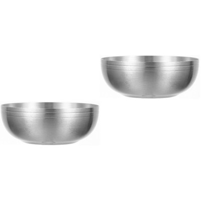 2 Pack Stainless Steel Noodle Soup Bowl Bowls Multipurpose Ramen Noodles