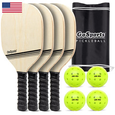 Gosports Pickleball Set 4 Paddles 4 Regulation Pickleballs And Carry Case -