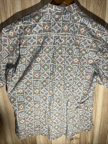 Vintage 70s Tori Richard Men’s L Floral Reverse Print 1/4 Button Hawaiian - Bild 5 von 7