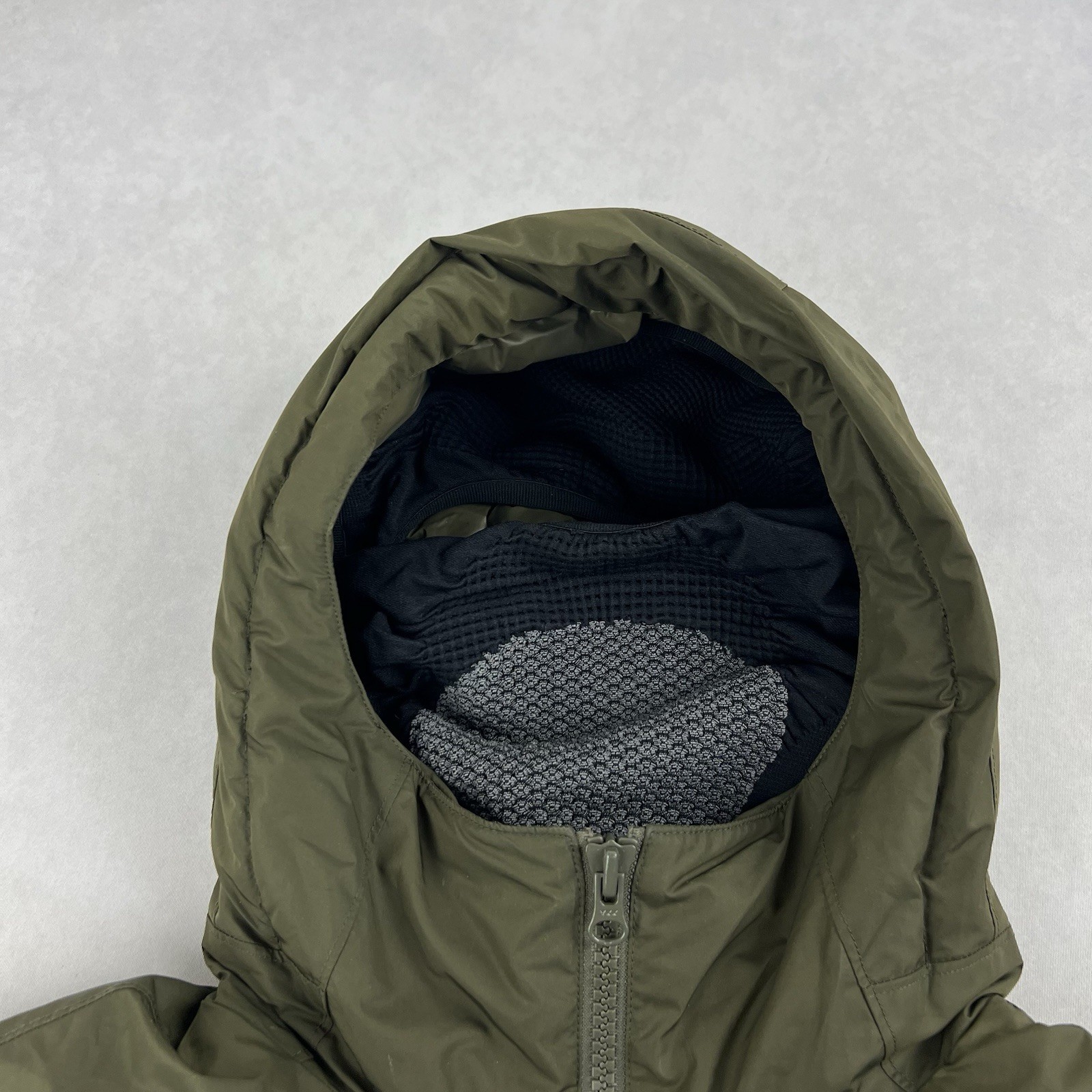 CP Company Micro M Down Puffer Jacket Balaclava Parka Khaki image 4
