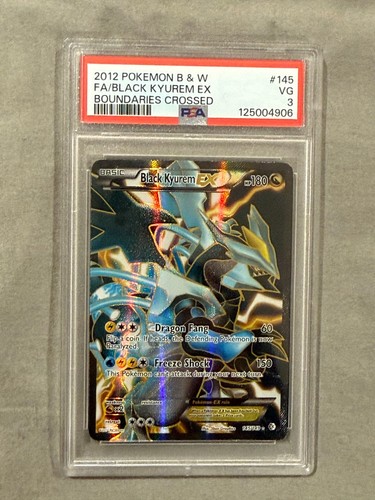 2012 Pokemon B&W Boundaries Crossed Black Kyurem EX Full Art #145 PSA 3