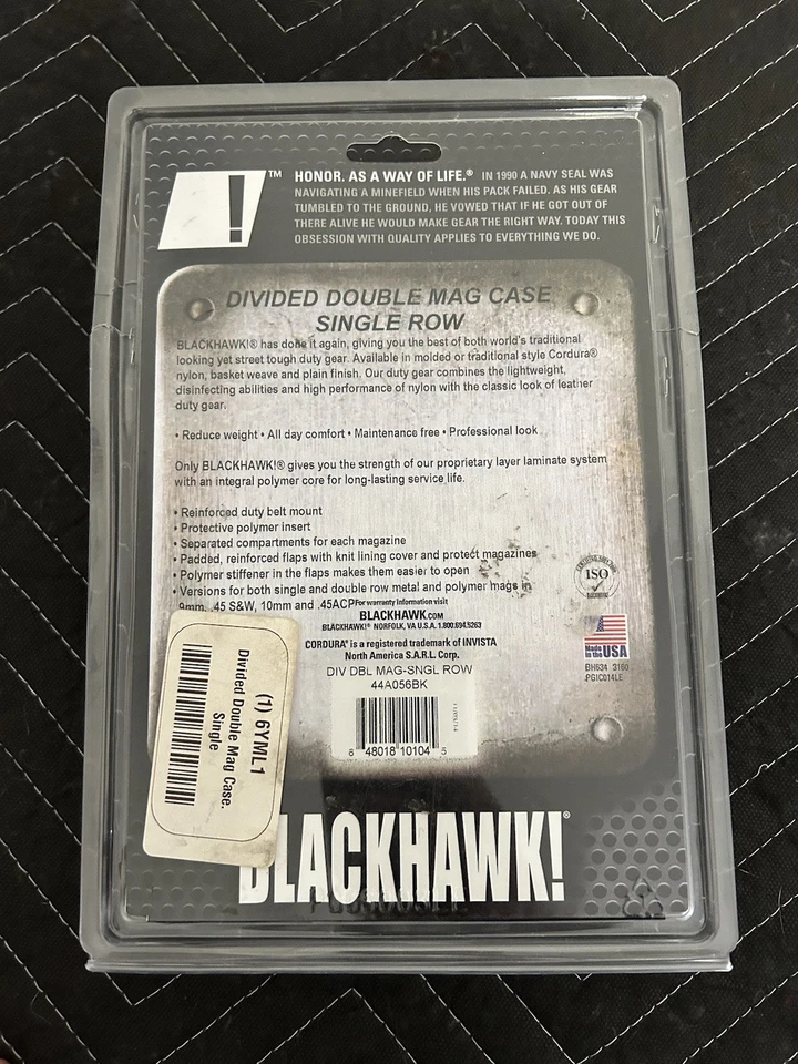 BLACKHAWK - Divided Double Pistol Mag Case Single Stack Black - Image 2 of 2