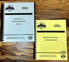 Service Manual Parts Catalog Set for John Deere A Series AW AH AN AR AO Tractors