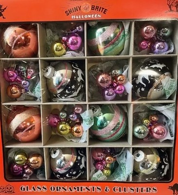 16 Large Halloween Ornaments Set Shiny Brite Vintage Style Christopher Radko NIB
