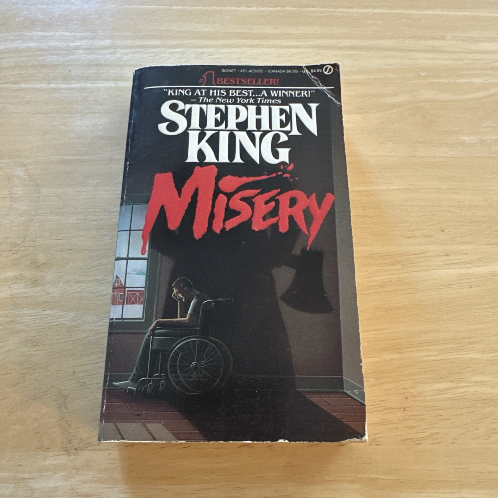 MISERY Stephen King Signet FIRST EDITION 1st Print PB 1988 Romance Cover Insert