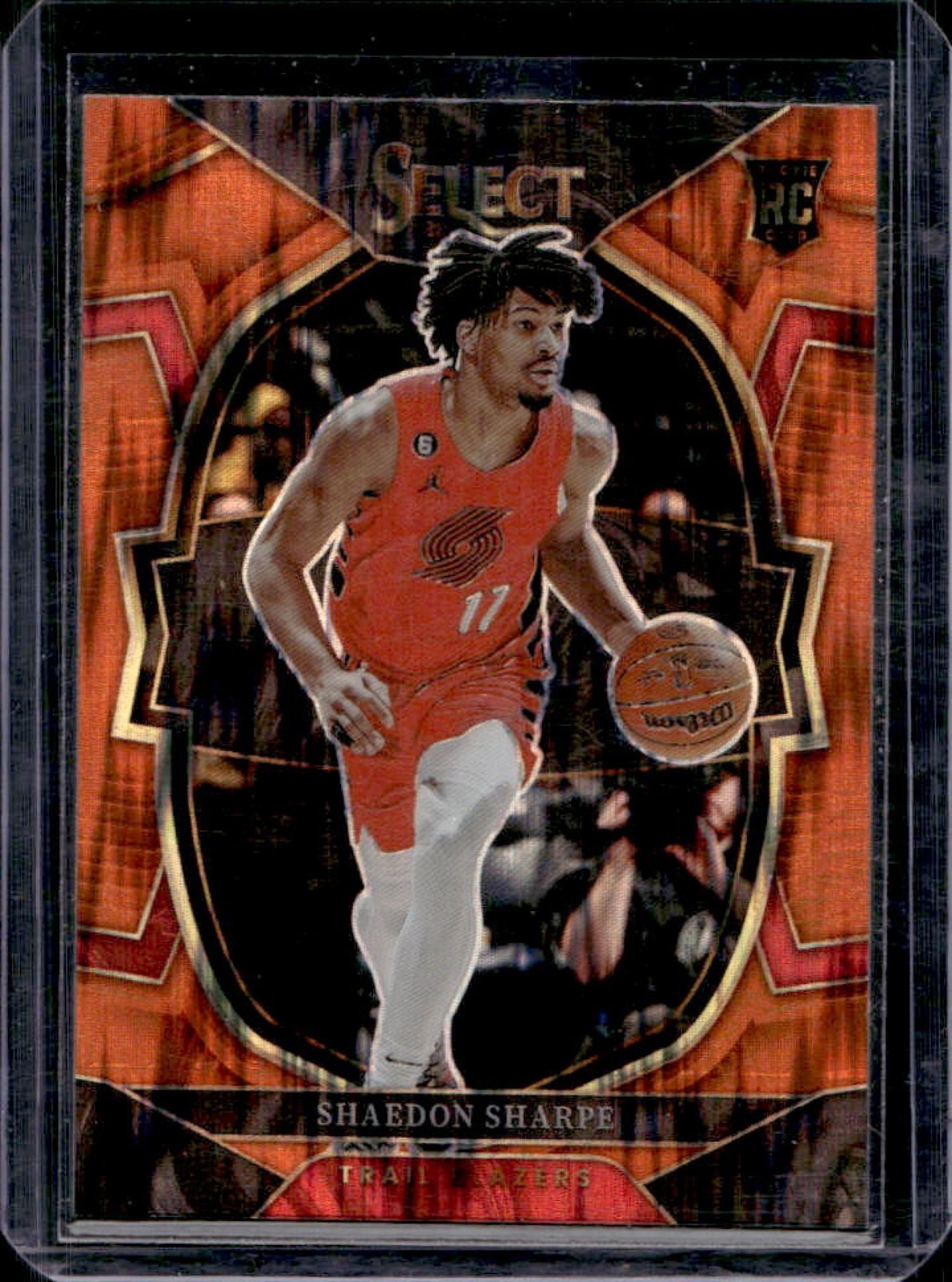 2022-23 Panini Select Shaedon Sharpe RC Orange Flash Prizm Rookie Concourse #71
