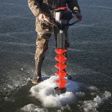 Ice Drill Auger, Nylon Ice Fishing Auger Replacement Part, Ice Fishing Auger Red
