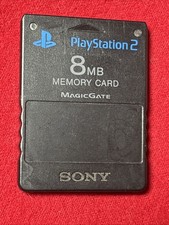 Genuine OEM Sony Playstation 2 PS2 8MB Memory Card Black Clean Tested  Works