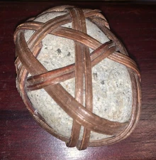 ROCK WRAPPING ART•Zen Meditation Stone•Japanese•"tsukamaki"