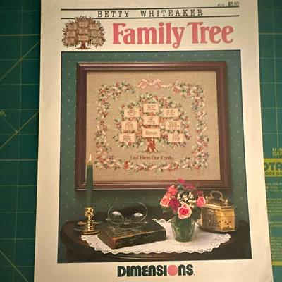 Dimensions Family Tree Sampler Cross Stitch Pattern & Instructions