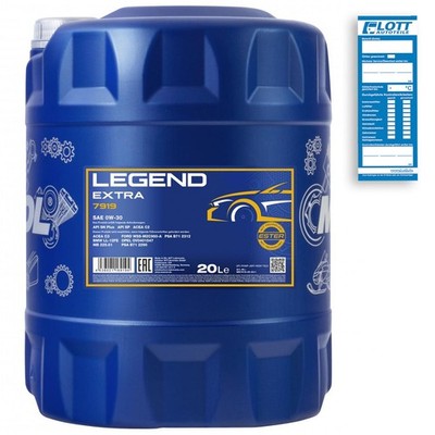 20L Mannol Legend Extra Motoröl 0W30 ACEA C2/C3 BMW LL-04 MB 229.51 PSA B71 2290