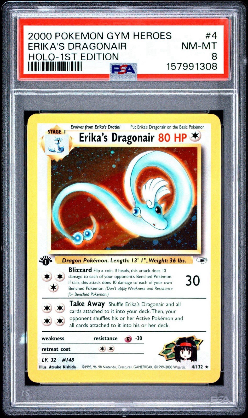 Erika's Dragonair 2000 Gym Heroes #004/132 1st Edition Holo Price