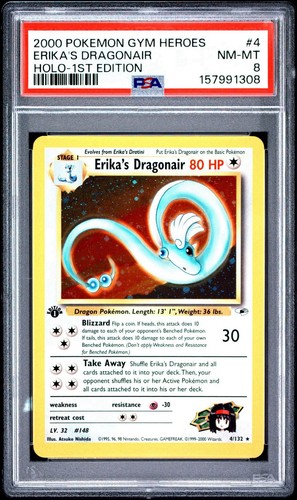 Erika's Dragonair (1st Edition) graded PSA 8 for sale on eBay