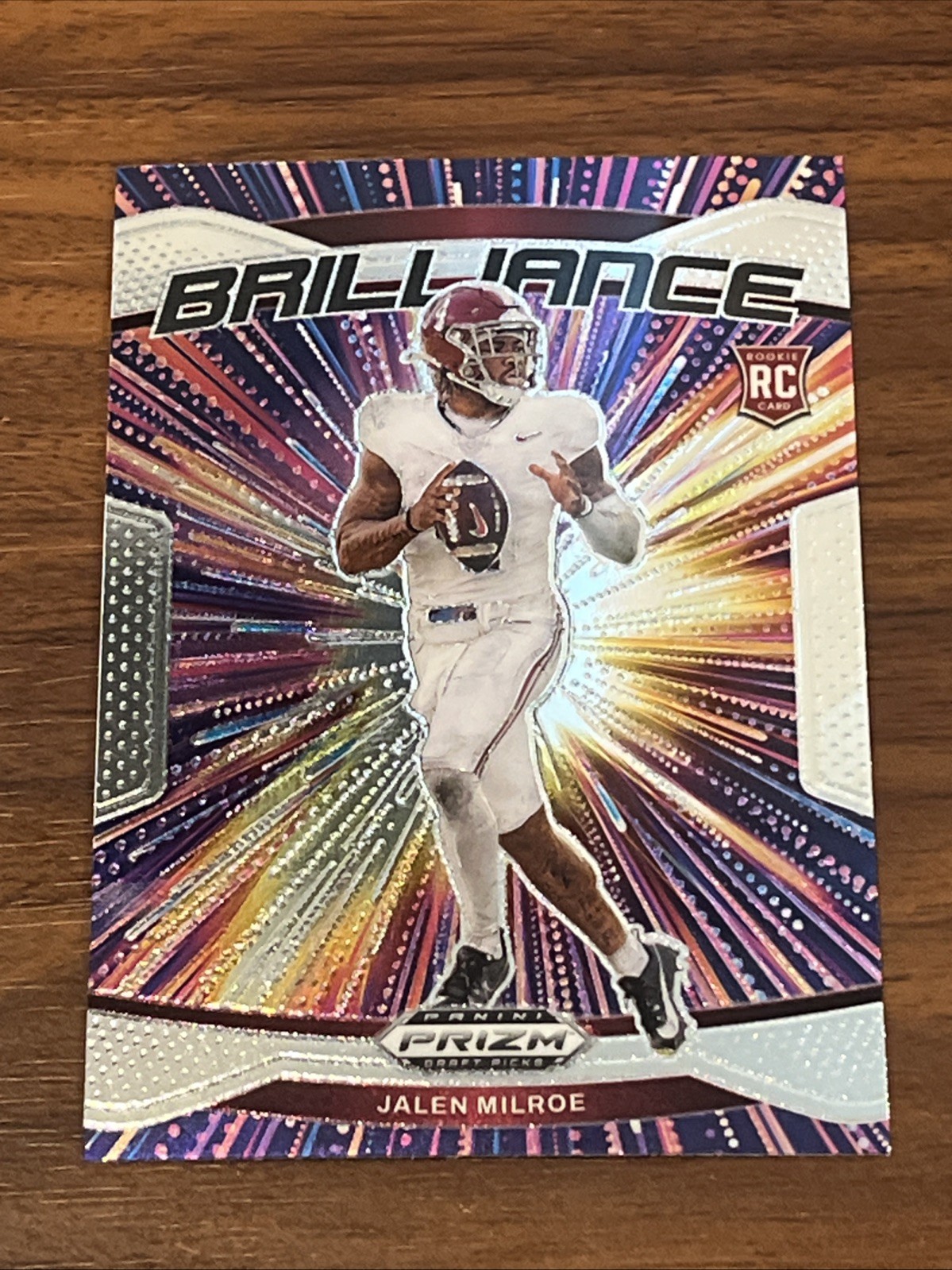 2025 Prizm Draft Picks Jalen Milroe RC #9 Brilliance Base Alabama Crimson Tide