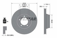 1X Bremsscheibe Pro+ Textar 92218905 FüR Porsche 911 996 997 Targa 991 Carrera