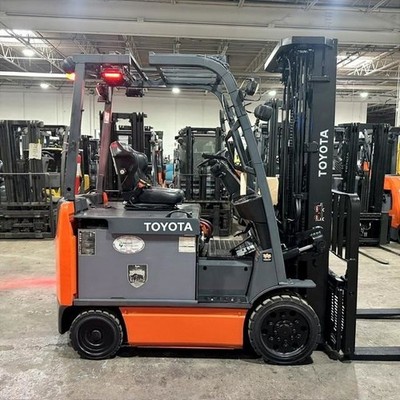 2020 Toyota 8FBCU30 6000lb Used Electric Forklift Triple Mast Sideshift 3560 Hrs