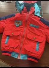 1990s OshKosh B'gosh Boys Hooded Colorblock Zip Nylon Jacket w/ Pockets Size 4