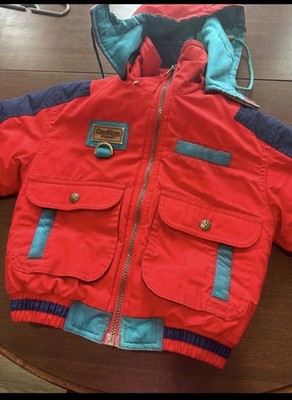 1990s OshKosh B'gosh Boys Hooded Colorblock Zip Nylon Jacket w/ Pockets Size 4