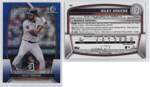 2023 Bowman Mega Box Chrome Blue Mojo Refractor /150 Riley Greene #90 Rookie RC