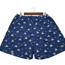 Columbia Mens Comfort PFG Super Backcast Water Shorts Blue Boats AOP, Mens Sz M